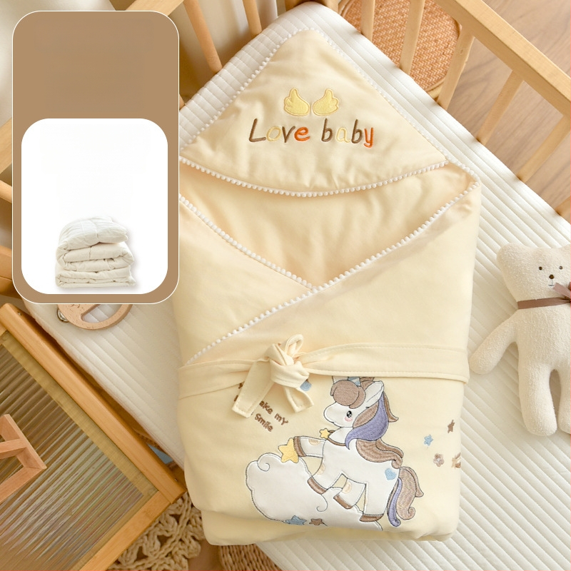 Tipo A 100% medvilninė kūdikio įvyniojimo pledas, medvilnės užpildas, medvilnės audinys, 0,55–1,0 kg, žiema