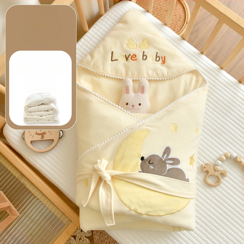 Tipo A 100% medvilninė kūdikio įvyniojimo pledas, medvilnės užpildas, medvilnės audinys, 0,55–1,0 kg, žiema