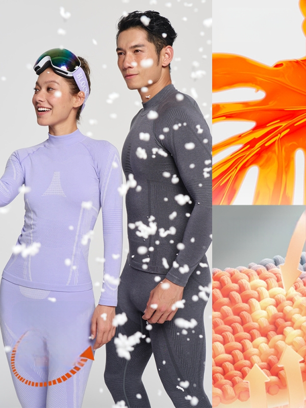 Unisex ātri žūstošs vilnas termālais komplekts ziemas, pavasara un rudens sportiem: slēpošana, riteņbraukšana, pārgājieni