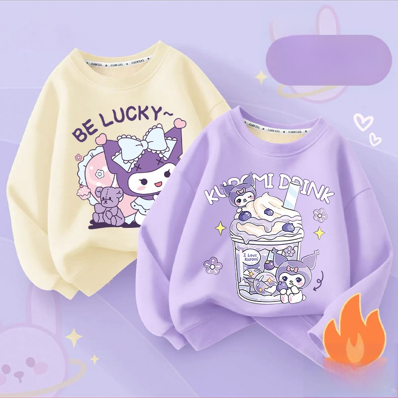 Vaikų flisinis džemperis su ilgomis rankovėmis, megztinio stiliaus, animacinis raštas, vilnos pamušalas