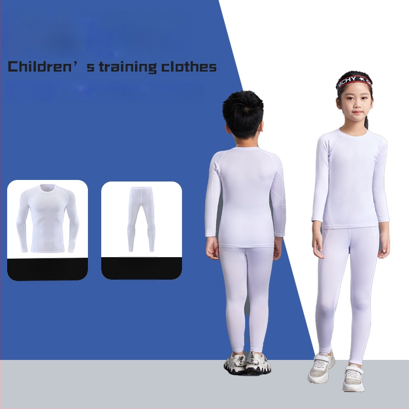 Unisex bērnu sporta komplekts ar stingru piegriezumu, garas piedurknes, gurnu garums, 92% poliesters ar 8% spandeksa oderi, velūra iekšpuse; piemērots ziemai, pavasarim un rudenim; basketbols, futbols, skrējiens.