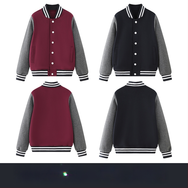 Двучастова училищна униформа с подплата от флис за ученици от средното училище, есенно‑зимна, стил колеж, унисекс