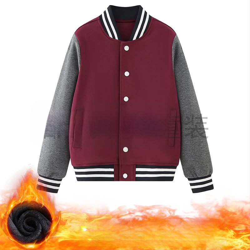 Двучастова училищна униформа с подплата от флис за ученици от средното училище, есенно‑зимна, стил колеж, унисекс