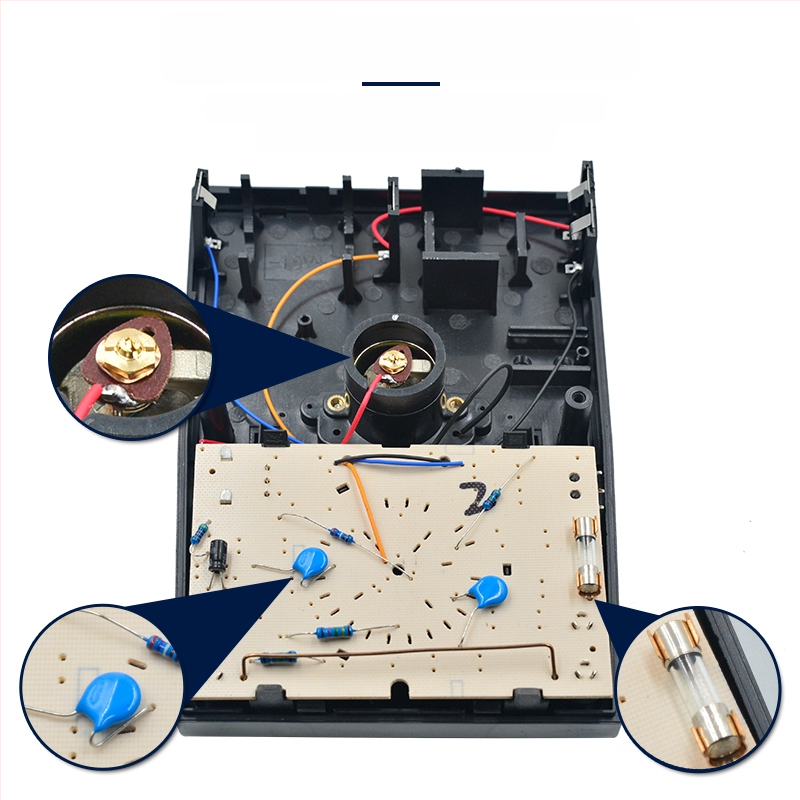 Analogni multimetar MF47 s mehaničkim pokazivačem, visoka preciznost, za električare i studente (MF47A: standardna konfiguracija; s krokodilskim klipom; s 10A vrhom; s silikon kablovima)