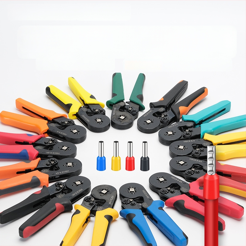 Krimpēšanas knaibles komplekts Eiropas caurulveida tipa terminālim, 1200 gab., HSC8 6-4A, CHKISA