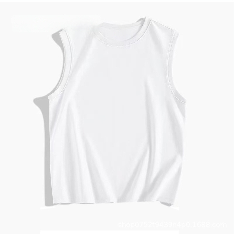 Muški bezruk T‑shirt od pamuka, 180 g, ljeto, s izšivenom tiskom, prilagođeno logo