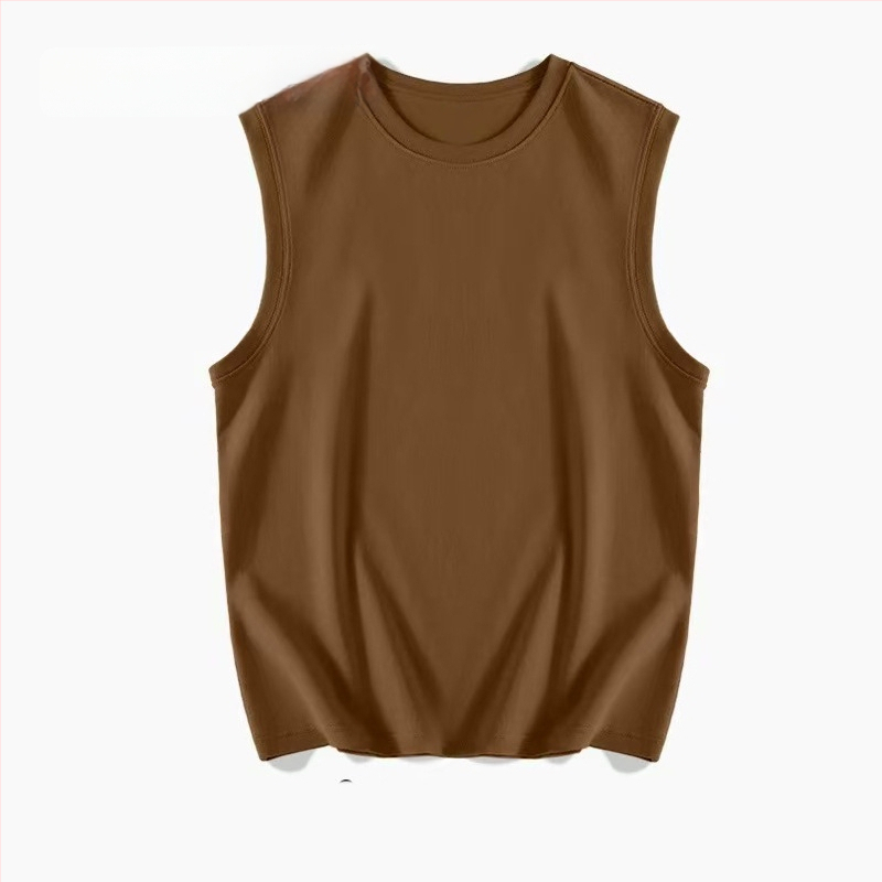Muški bezruk T‑shirt od pamuka, 180 g, ljeto, s izšivenom tiskom, prilagođeno logo