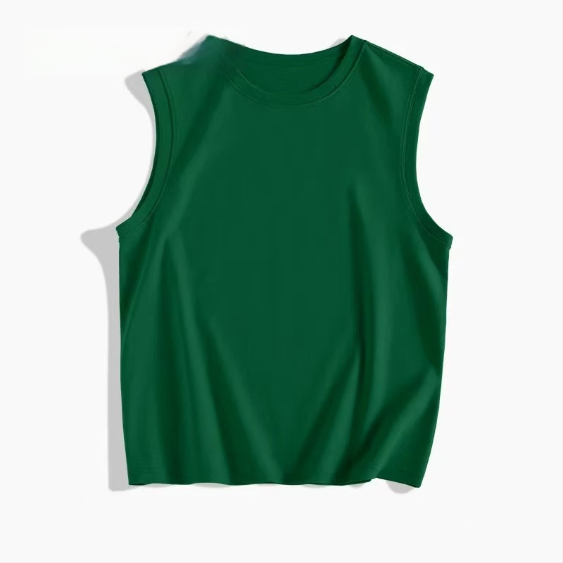 Muški bezruk T‑shirt od pamuka, 180 g, ljeto, s izšivenom tiskom, prilagođeno logo