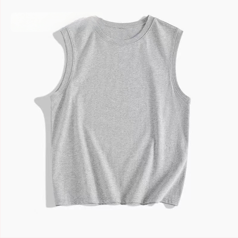 Muški bezruk T‑shirt od pamuka, 180 g, ljeto, s izšivenom tiskom, prilagođeno logo