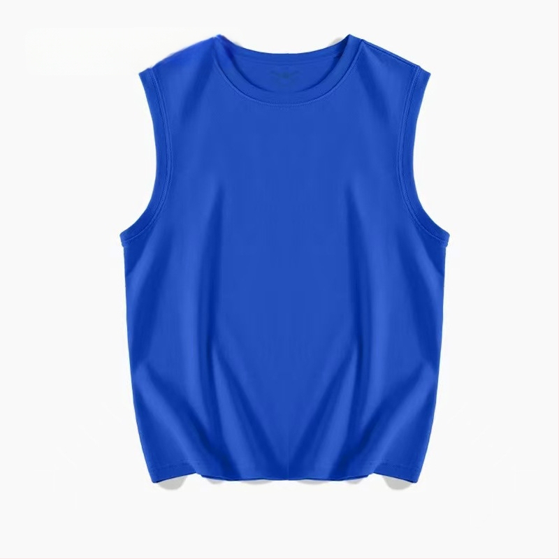 Muški bezruk T‑shirt od pamuka, 180 g, ljeto, s izšivenom tiskom, prilagođeno logo