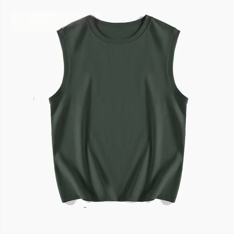 Muški bezruk T‑shirt od pamuka, 180 g, ljeto, s izšivenom tiskom, prilagođeno logo