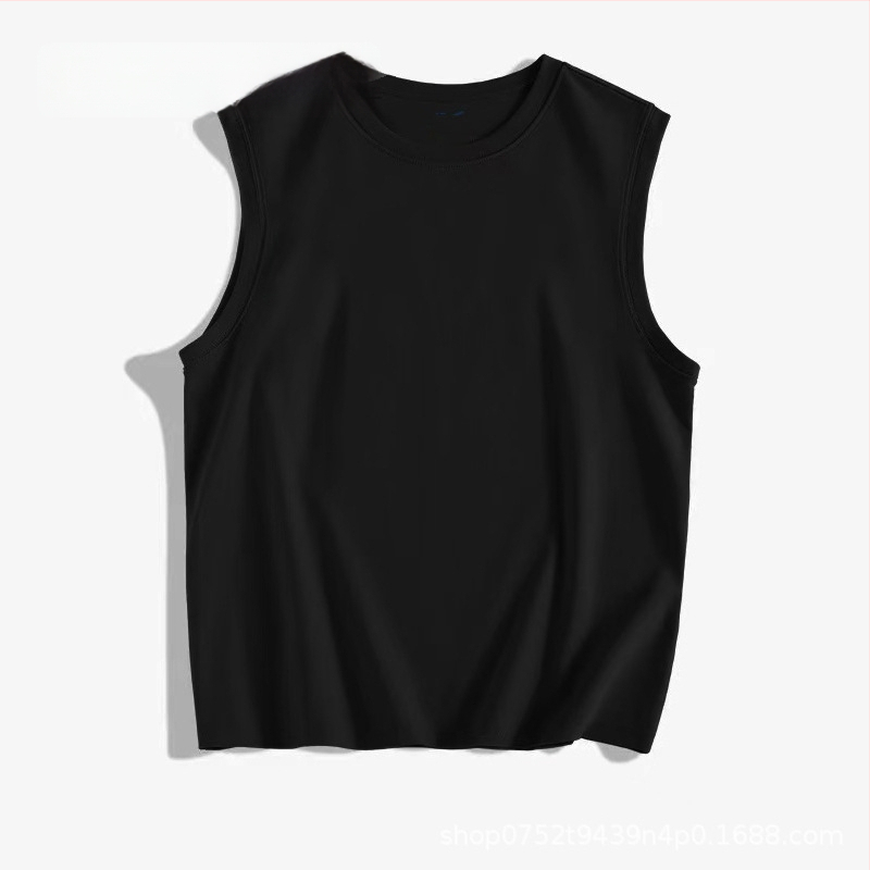 Muški bezruk T‑shirt od pamuka, 180 g, ljeto, s izšivenom tiskom, prilagođeno logo