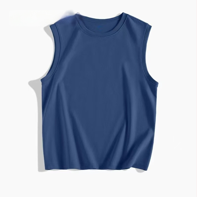 Muški bezruk T‑shirt od pamuka, 180 g, ljeto, s izšivenom tiskom, prilagođeno logo