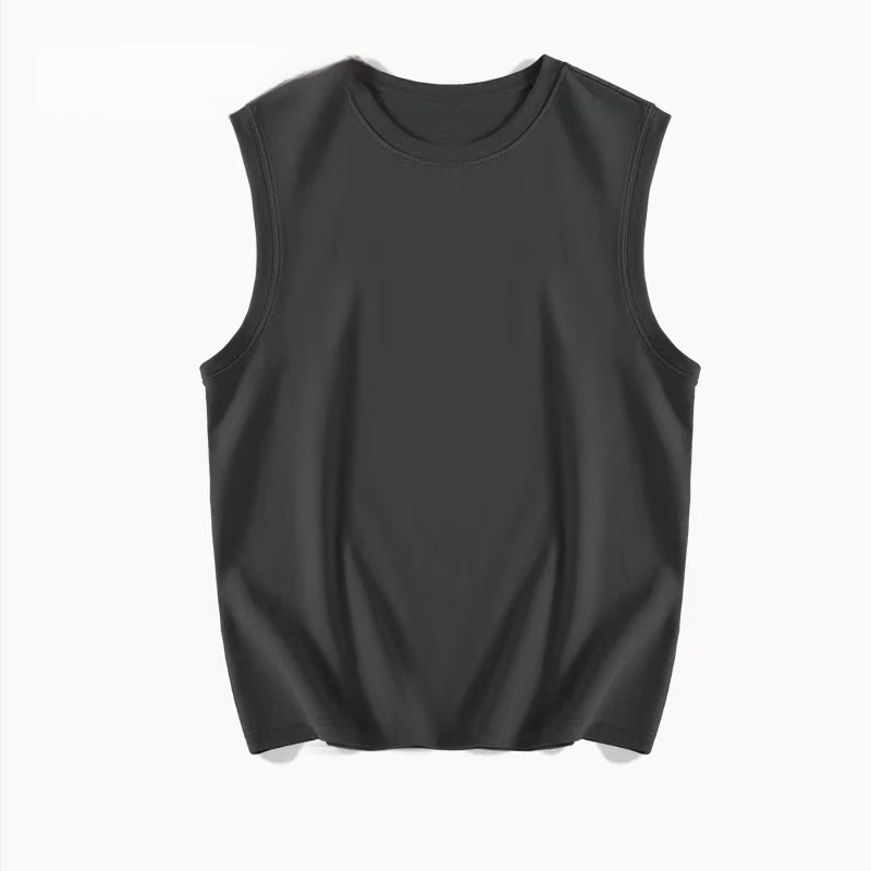 Muški bezruk T‑shirt od pamuka, 180 g, ljeto, s izšivenom tiskom, prilagođeno logo