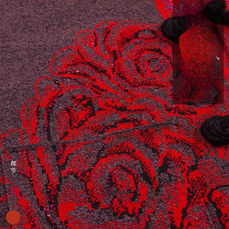 Suknja-kostim za starije žene, dugi rukavi, ovčja vunena tkanina s PVC kao glavnim materijalom, proljeće 2025.