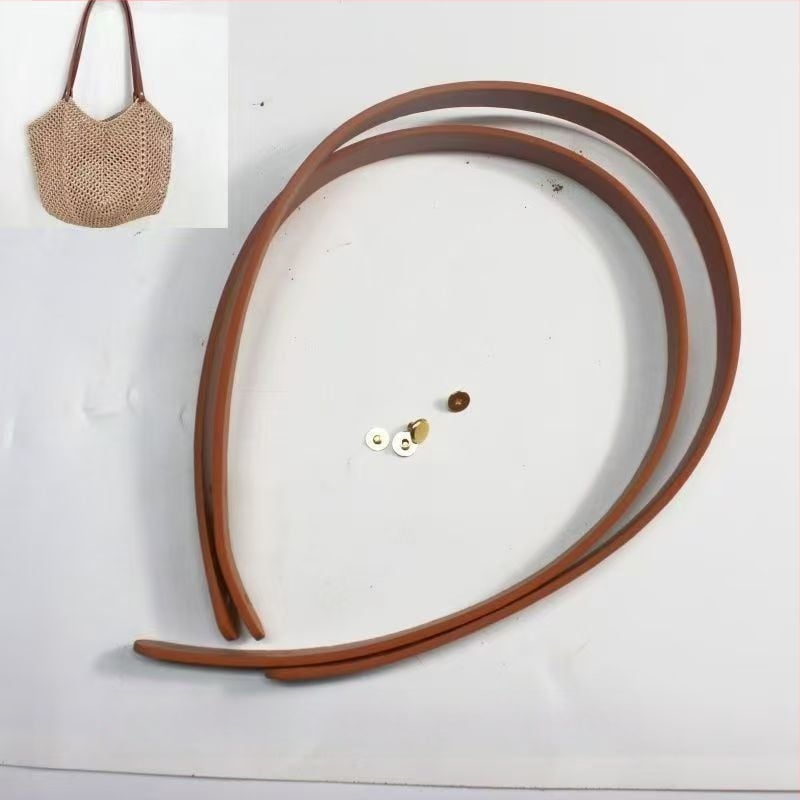 Νέος PU δερμάτινος ιμάντας για τσάντα, χειροποίητος, με βιδωτές ριβέρ, για γυναικείες τσάντες