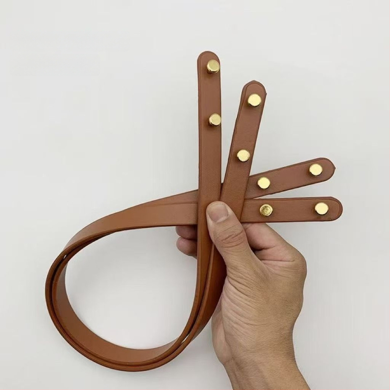 Νέος PU δερμάτινος ιμάντας για τσάντα, χειροποίητος, με βιδωτές ριβέρ, για γυναικείες τσάντες