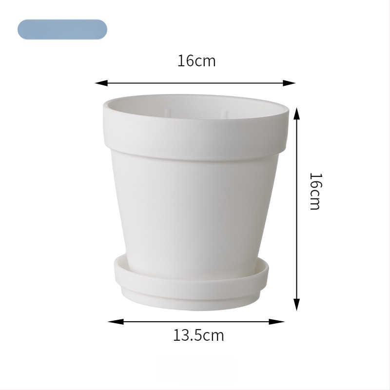 Ghiveci de flori din plastic, design simplu, pentru utilizare pe birou sau la podea, potrivit pentru birou și grădină de acasă.