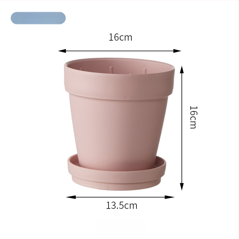 Ghiveci de flori din plastic, design simplu, pentru utilizare pe birou sau la podea, potrivit pentru birou și grădină de acasă.