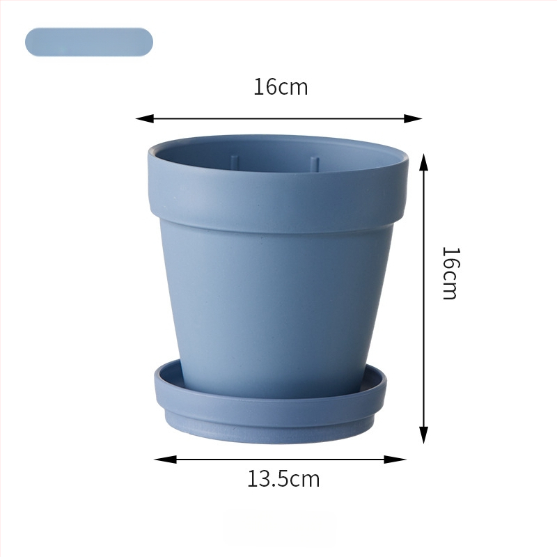 Ghiveci de flori din plastic, design simplu, pentru utilizare pe birou sau la podea, potrivit pentru birou și grădină de acasă.