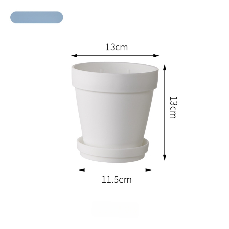 Ghiveci de flori din plastic, design simplu, pentru utilizare pe birou sau la podea, potrivit pentru birou și grădină de acasă.