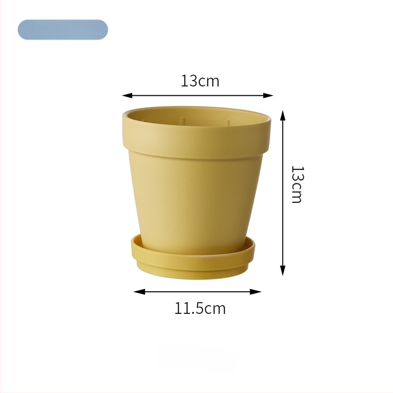 Ghiveci de flori din plastic, design simplu, pentru utilizare pe birou sau la podea, potrivit pentru birou și grădină de acasă.