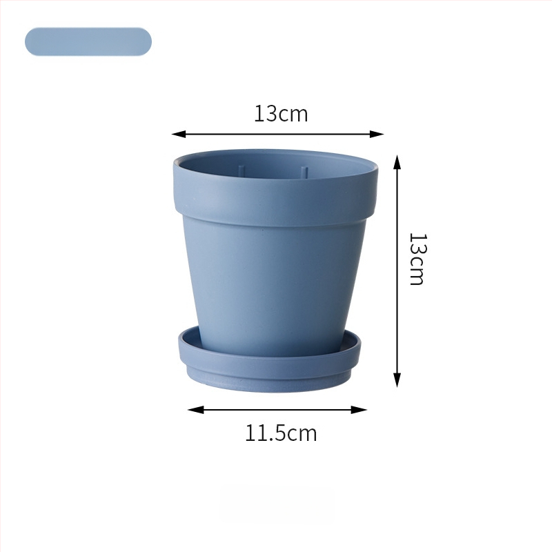 Ghiveci de flori din plastic, design simplu, pentru utilizare pe birou sau la podea, potrivit pentru birou și grădină de acasă.