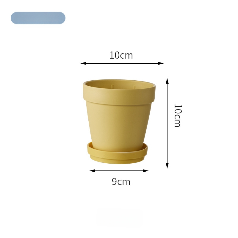 Ghiveci de flori din plastic, design simplu, pentru utilizare pe birou sau la podea, potrivit pentru birou și grădină de acasă.