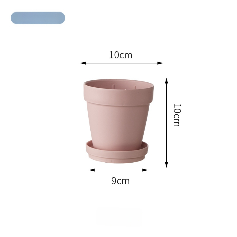 Ghiveci de flori din plastic, design simplu, pentru utilizare pe birou sau la podea, potrivit pentru birou și grădină de acasă.