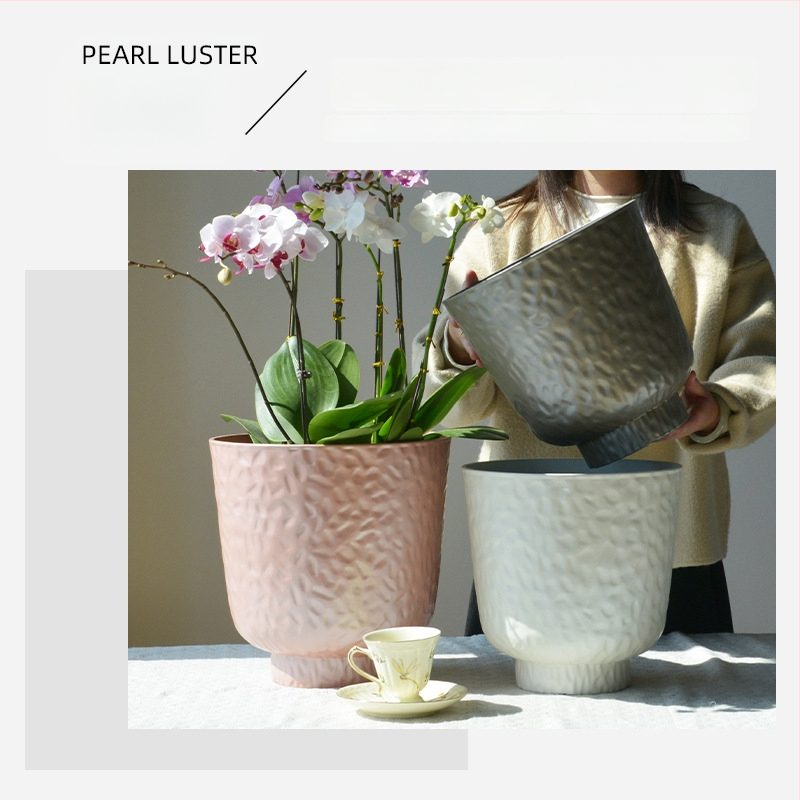 Ghiveci pentru flori – din plastic, turnat prin injecție; pentru utilizare pe birou și podea; potrivit pentru birou, hotel și decor de casă