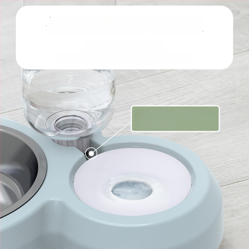 Πλαστικό αυτόματο μπολ νερού γάτας, διπλό μπολ, μάρκα GPN