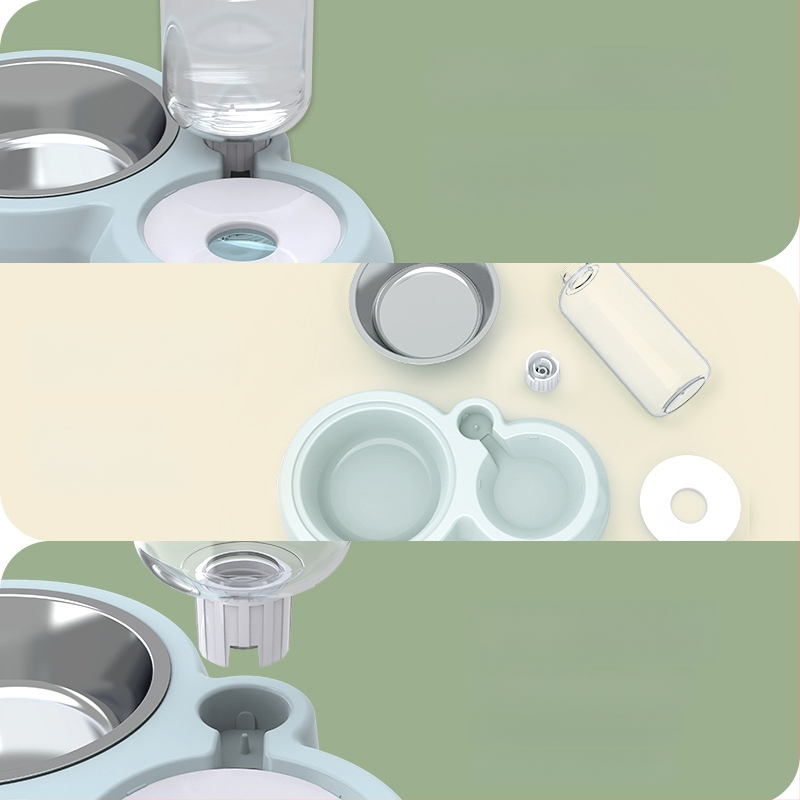 Πλαστικό αυτόματο μπολ νερού γάτας, διπλό μπολ, μάρκα GPN