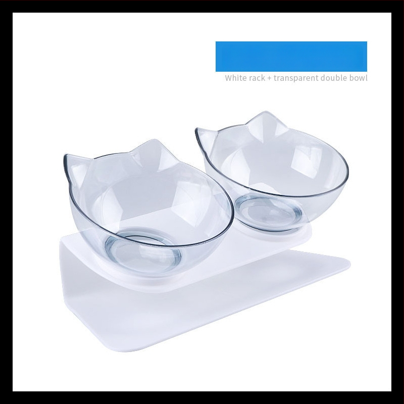 Διπλό μπολ γάτας με προστασία αυχένα και αντιδιαρροϊκή σχεδίαση (ABS)