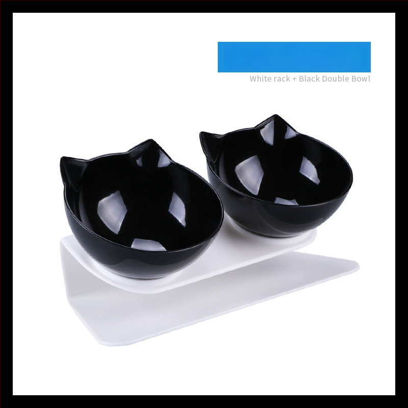 Διπλό μπολ γάτας με προστασία αυχένα και αντιδιαρροϊκή σχεδίαση (ABS)