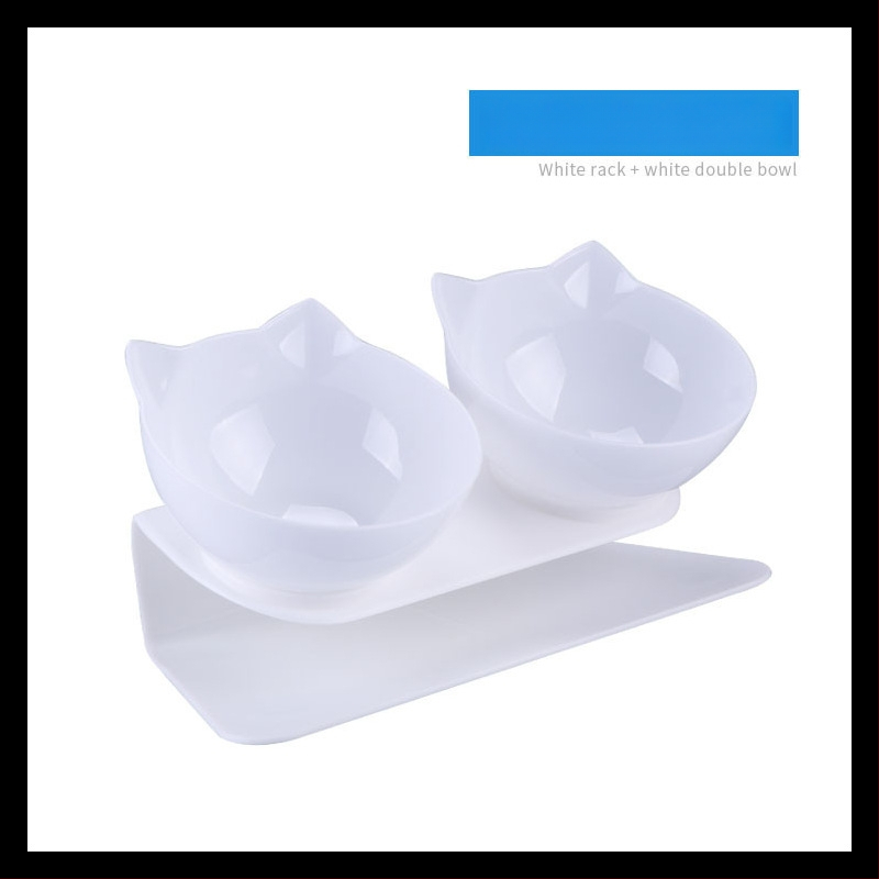 Διπλό μπολ γάτας με προστασία αυχένα και αντιδιαρροϊκή σχεδίαση (ABS)