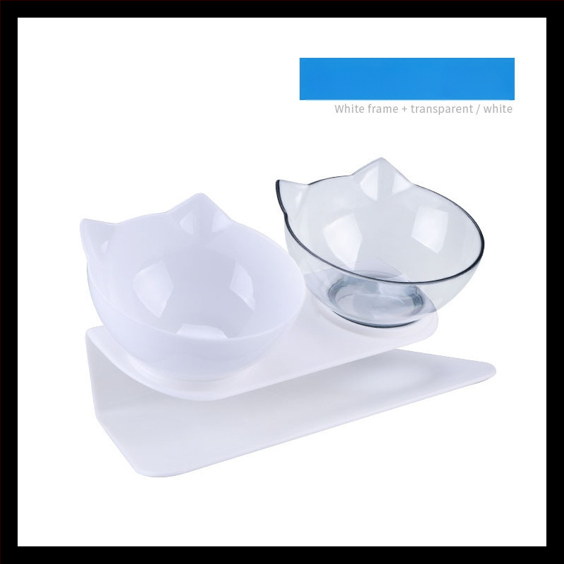 Διπλό μπολ γάτας με προστασία αυχένα και αντιδιαρροϊκή σχεδίαση (ABS)