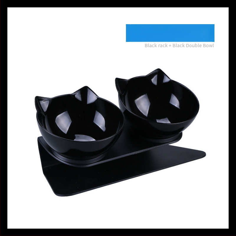 Διπλό μπολ γάτας με προστασία αυχένα και αντιδιαρροϊκή σχεδίαση (ABS)