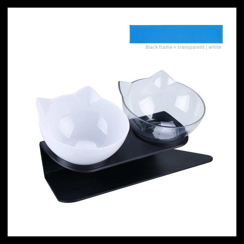 Διπλό μπολ γάτας με προστασία αυχένα και αντιδιαρροϊκή σχεδίαση (ABS)