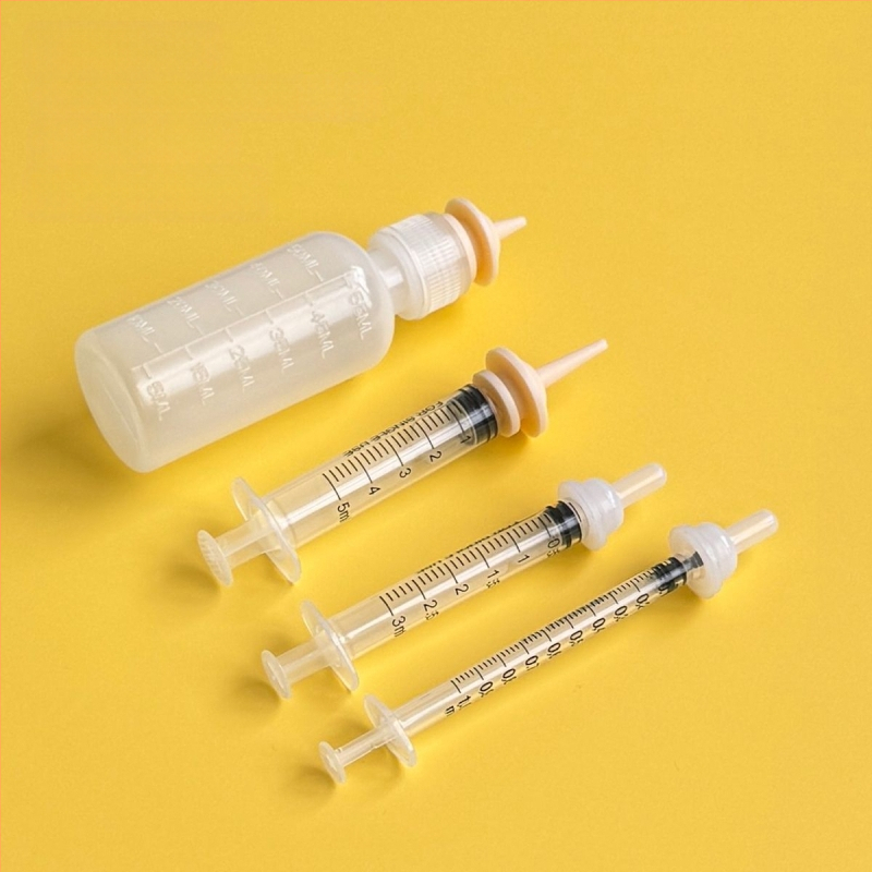 Φιάλη σίτισης γατάκι με σωληνάριο σιλικόνης/πλαστικού – πλήρες σετ αυτόματης σίτισης για γάτες