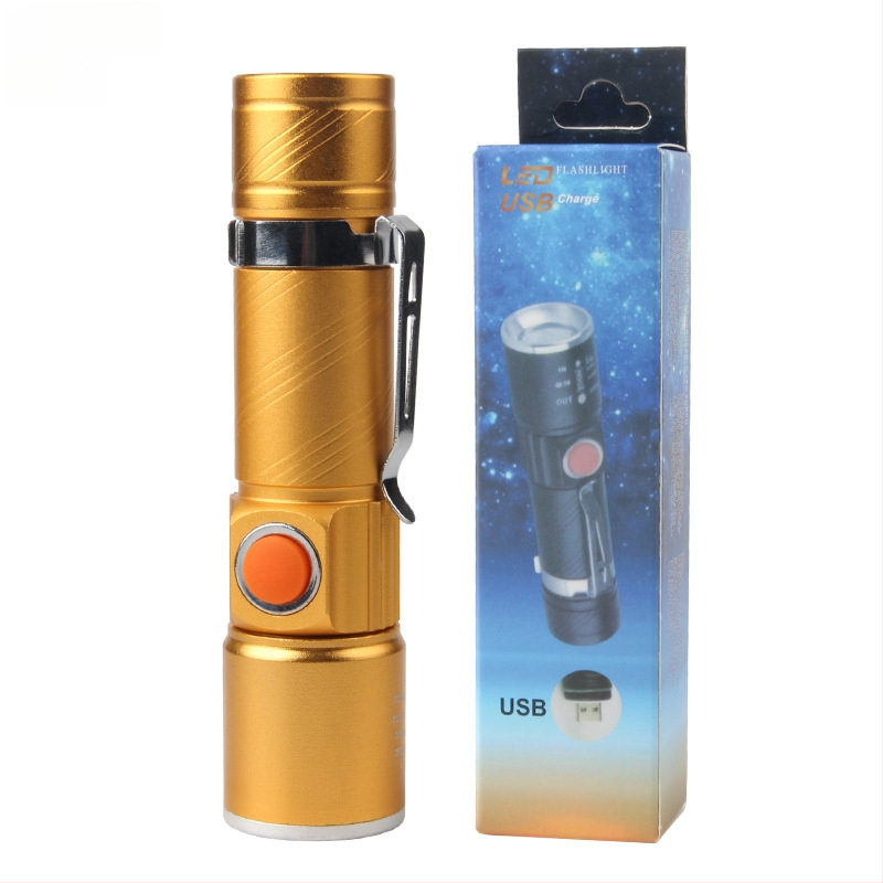 Dviračio USB įkraunamas priekinis žibintas, teleskopinis LED, mini aliuminio lydinio korpusas naktinėms kelionėms