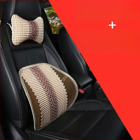 Univerzalna automobilska lumbalna jastučnica s naslonom za glavu i masažom leđa — vanjska Ice Silk, unutarnja PP Cotton, punilo od sintetičkih vlakana, univerzalna kompatibilnost