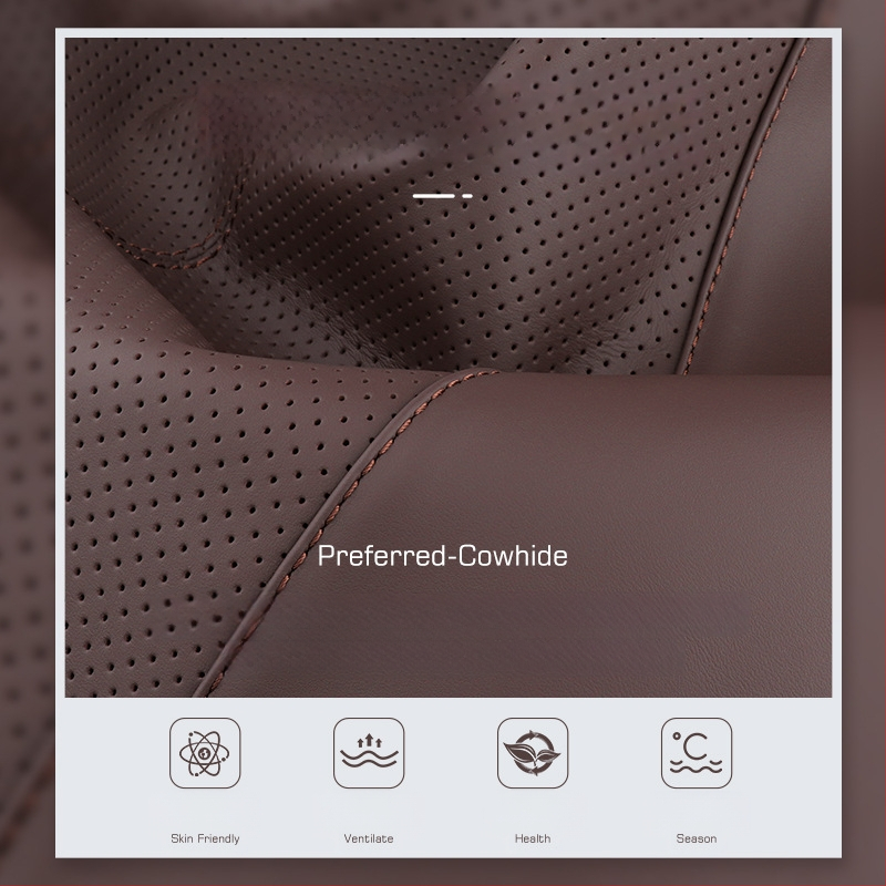 Automašīnas ādas galvas balsts un jostas spilvens ar atmiņas putām, universāla saderība, visas sezonas, biznesa stils, ugunsizturīgs materiāls