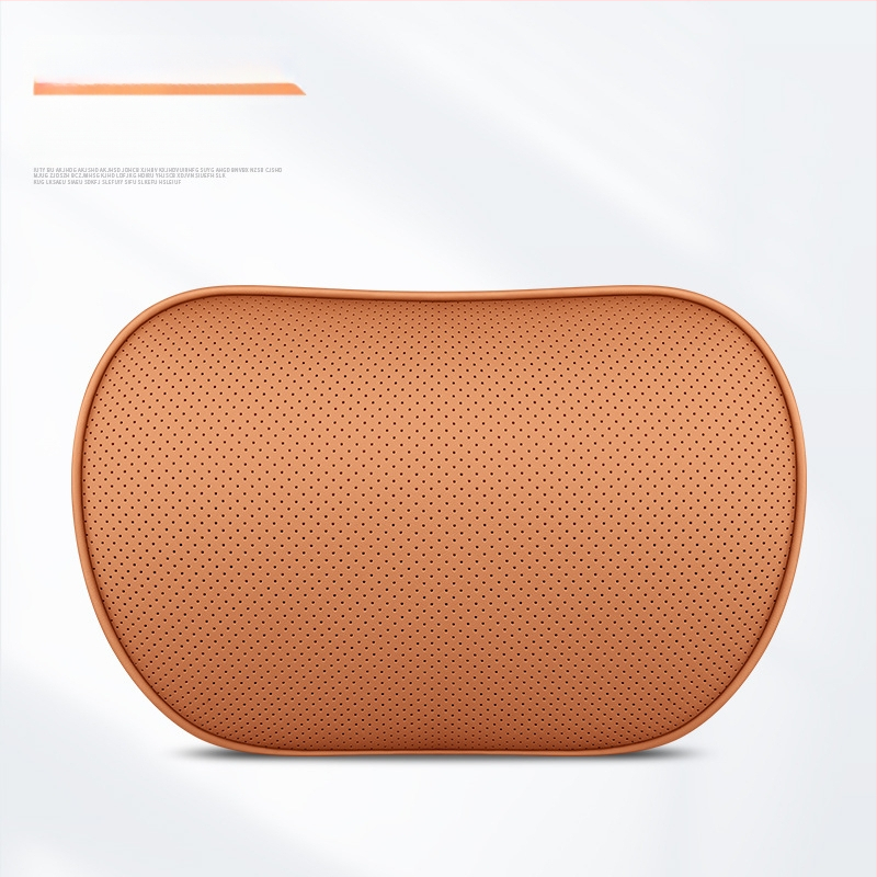 Automašīnas ādas galvas balsts un jostas spilvens ar atmiņas putām, universāla saderība, visas sezonas, biznesa stils, ugunsizturīgs materiāls