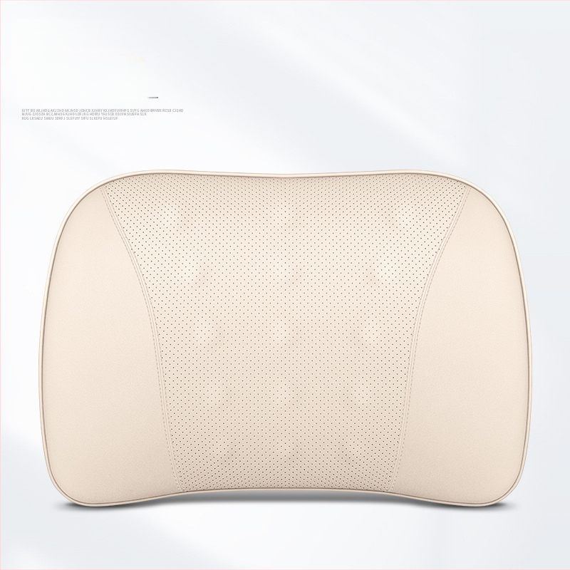Automašīnas ādas galvas balsts un jostas spilvens ar atmiņas putām, universāla saderība, visas sezonas, biznesa stils, ugunsizturīgs materiāls