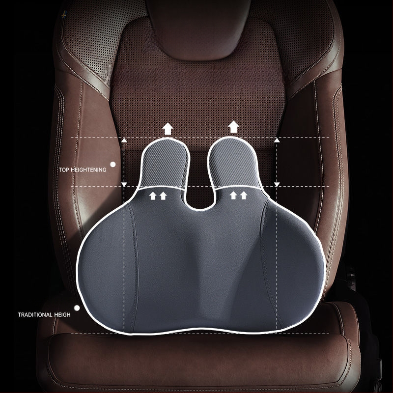 Automašīnas galvas balsts un jostas atbalsts ar atmiņas putām, kakla un plecu spilvens, trušu ausu dizains