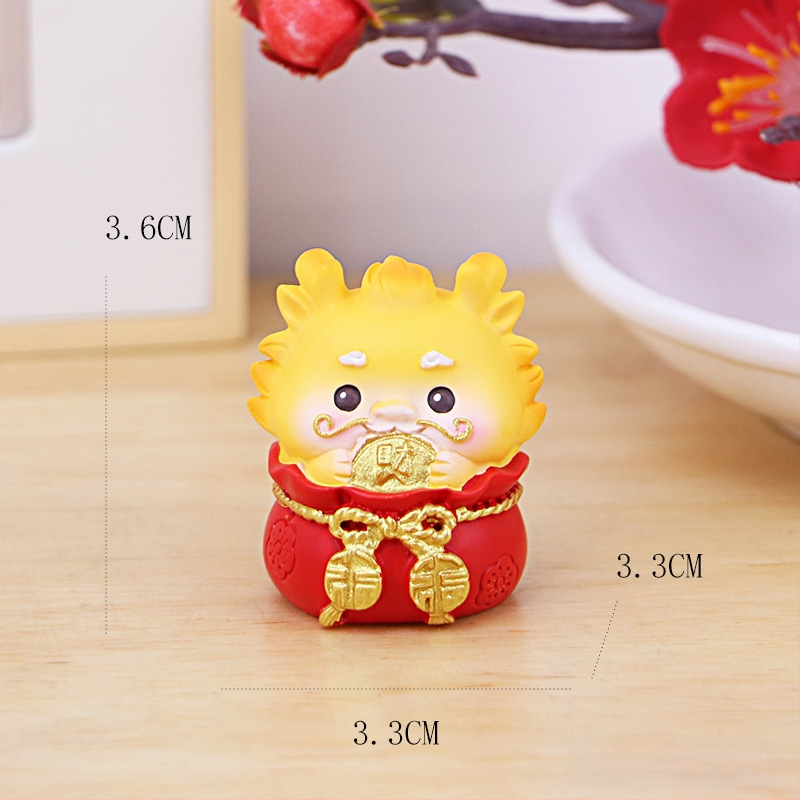 Drakono metų rezinė maskotė figūra stalui, namams ir automobilių interjerui (Be pritaikymo; Dovana gimtadienio ir naujiems namams)