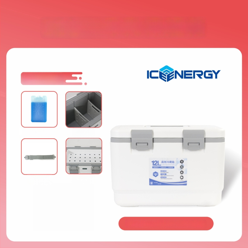 Portatīvs izolēts ledusskapis mātes piena un vakcīnu uzglabāšanai — Ice Energy, plastmasa, ietilpība 6–28 L, svars 1,82 kg, uztur aukstu
