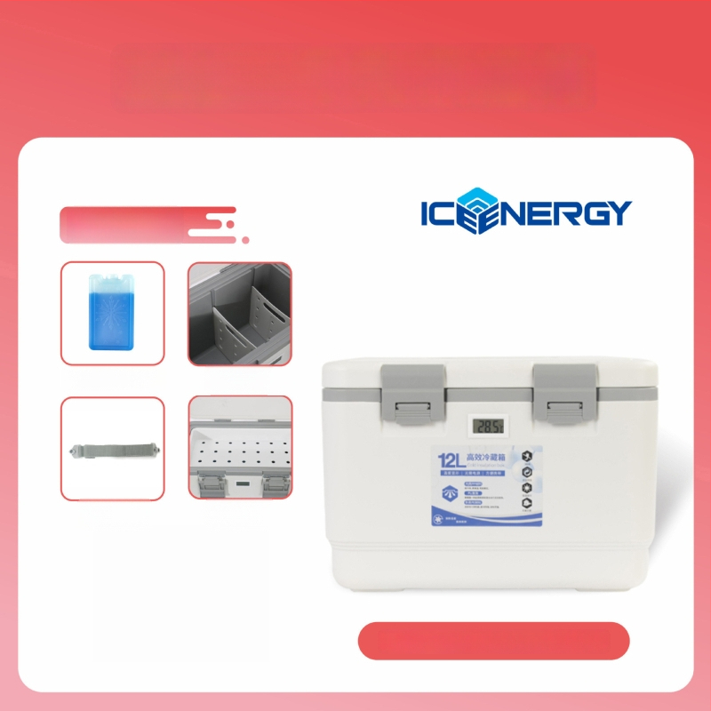Portatīvs izolēts ledusskapis mātes piena un vakcīnu uzglabāšanai — Ice Energy, plastmasa, ietilpība 6–28 L, svars 1,82 kg, uztur aukstu