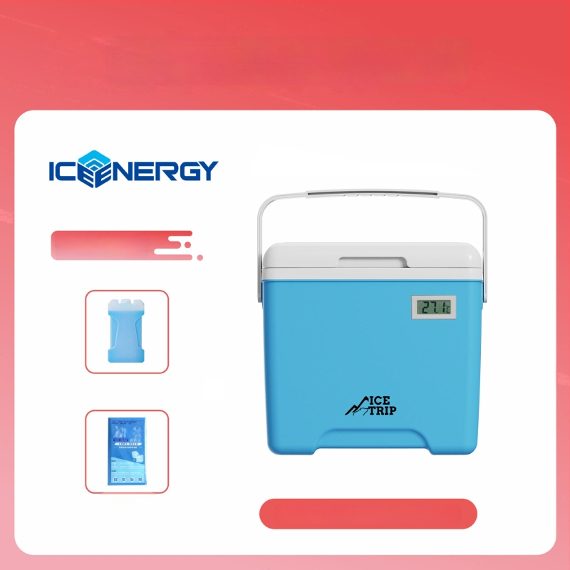 Portatīvs izolēts ledusskapis mātes piena un vakcīnu uzglabāšanai — Ice Energy, plastmasa, ietilpība 6–28 L, svars 1,82 kg, uztur aukstu