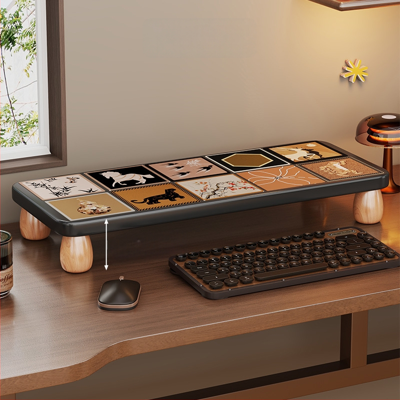 Nešiojamojo kompiuterio pakėlimo stovas, medinis stalinis organizatorius, ženklas Evesigar/Isijia, modelis 2228493012040516736, stalinis dizainas